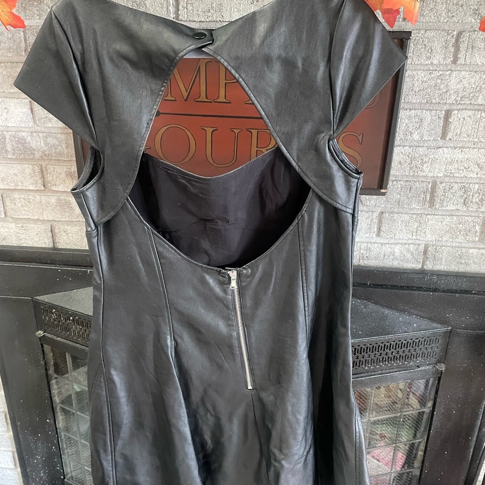 Free People Mimi Vegan Leather Mini Dress - Picture 6 of 9